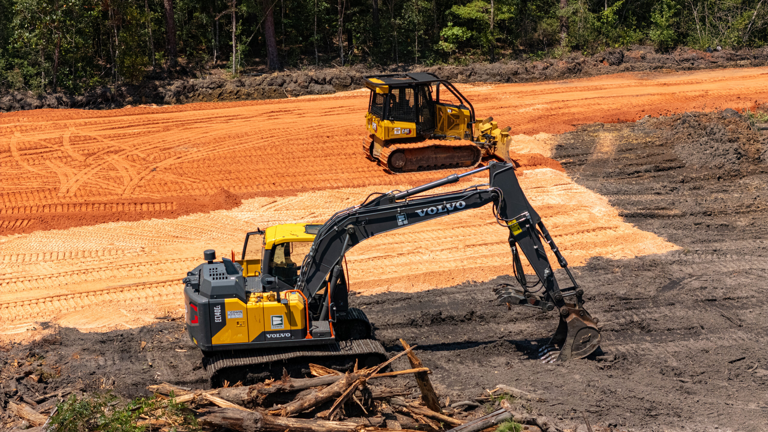 Excavator on a Baldwin County project