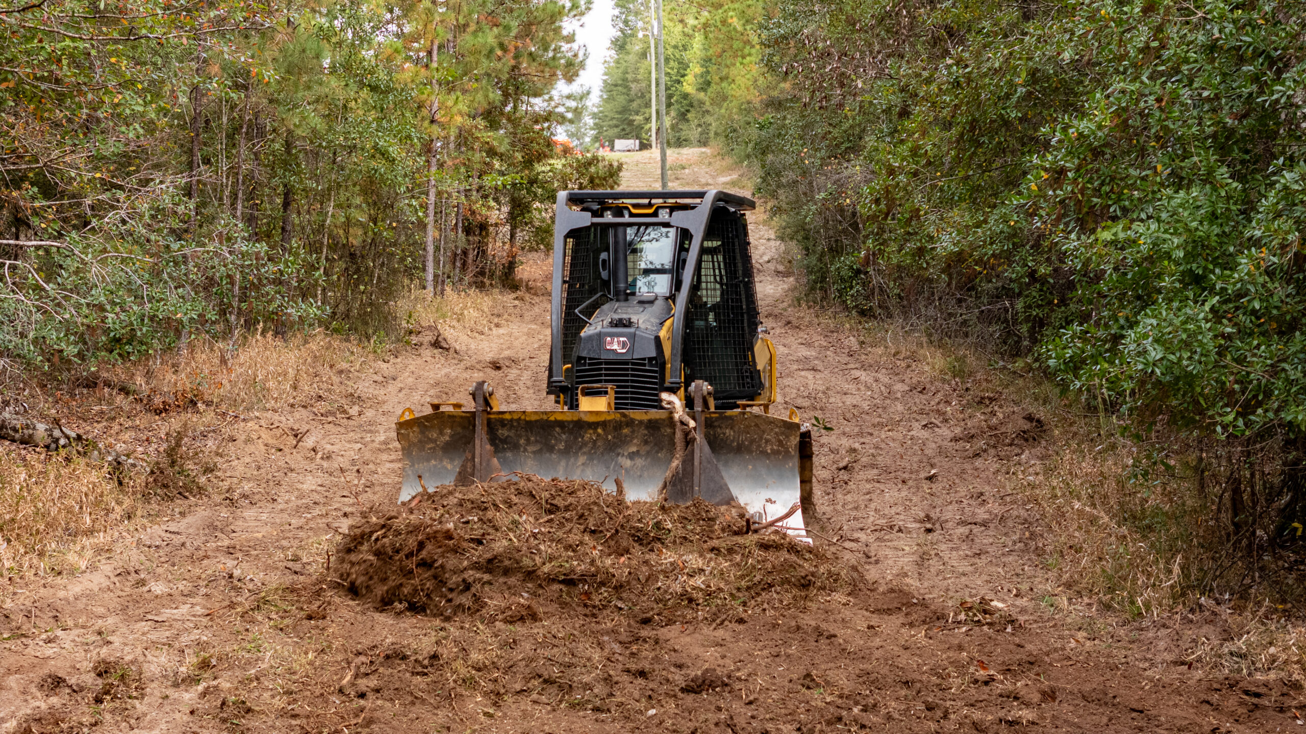 Excavator dirt work — Virginia Road project